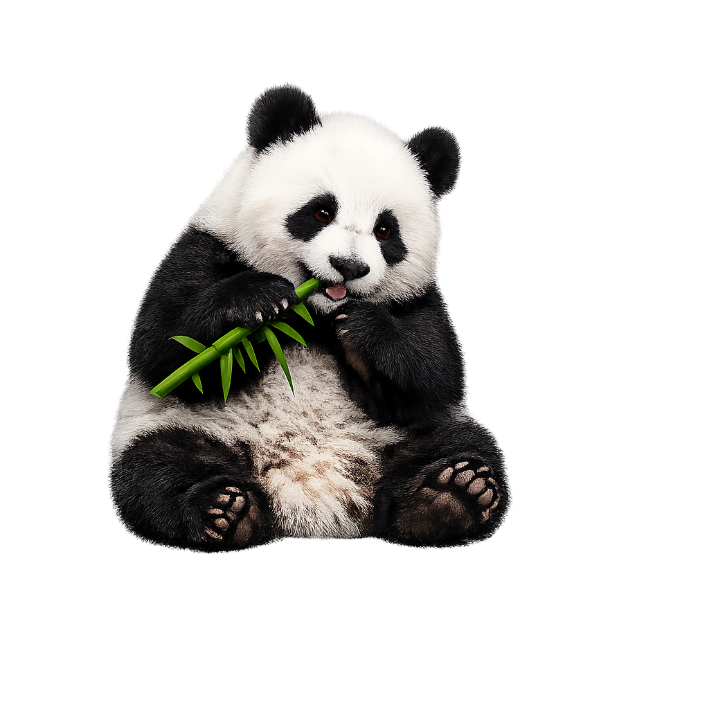 Панда с бамбуком — символ бонусов Panda Casino